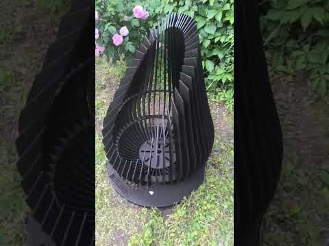 Кострова чаша - "Вогник". Чаша для багаття, чаша-мангал 80х60х60 см. Ціліснозварна, видео 1