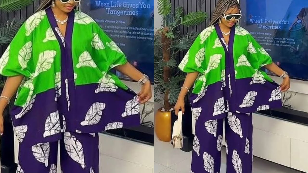 Как выкроить/сшить топ с V-образным вырезом в стиле Анкара Бубу/Бабочка #легко #подходитдляначина...