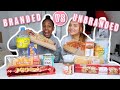 BRANDED VS UNBRANDED FOOD CHALLENGE | Taylouise
