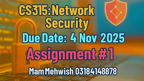 CS315 Assignment 1 Solution | Network Security | Fall 2025  | VU