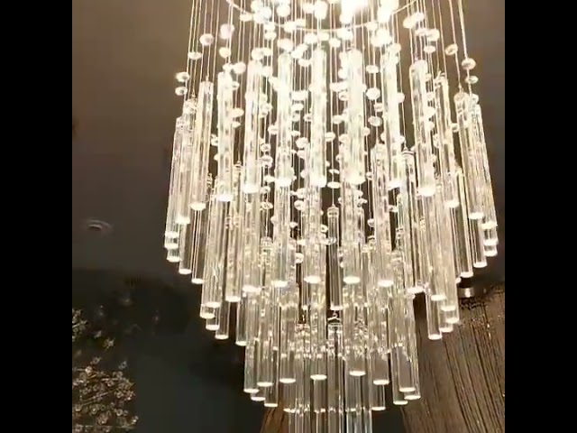 Luxury Hotel Villa Staircase Wedding Indoor Led Crystal Chandelier #manufacturer #chandelier