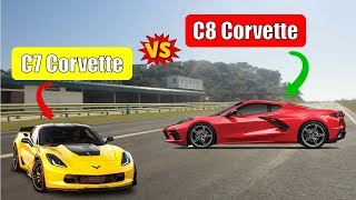 C8 Mid Engine Corvette vs C7 Corvette Detailed Specs Comparison | 0-60 | Top Speed | Weight