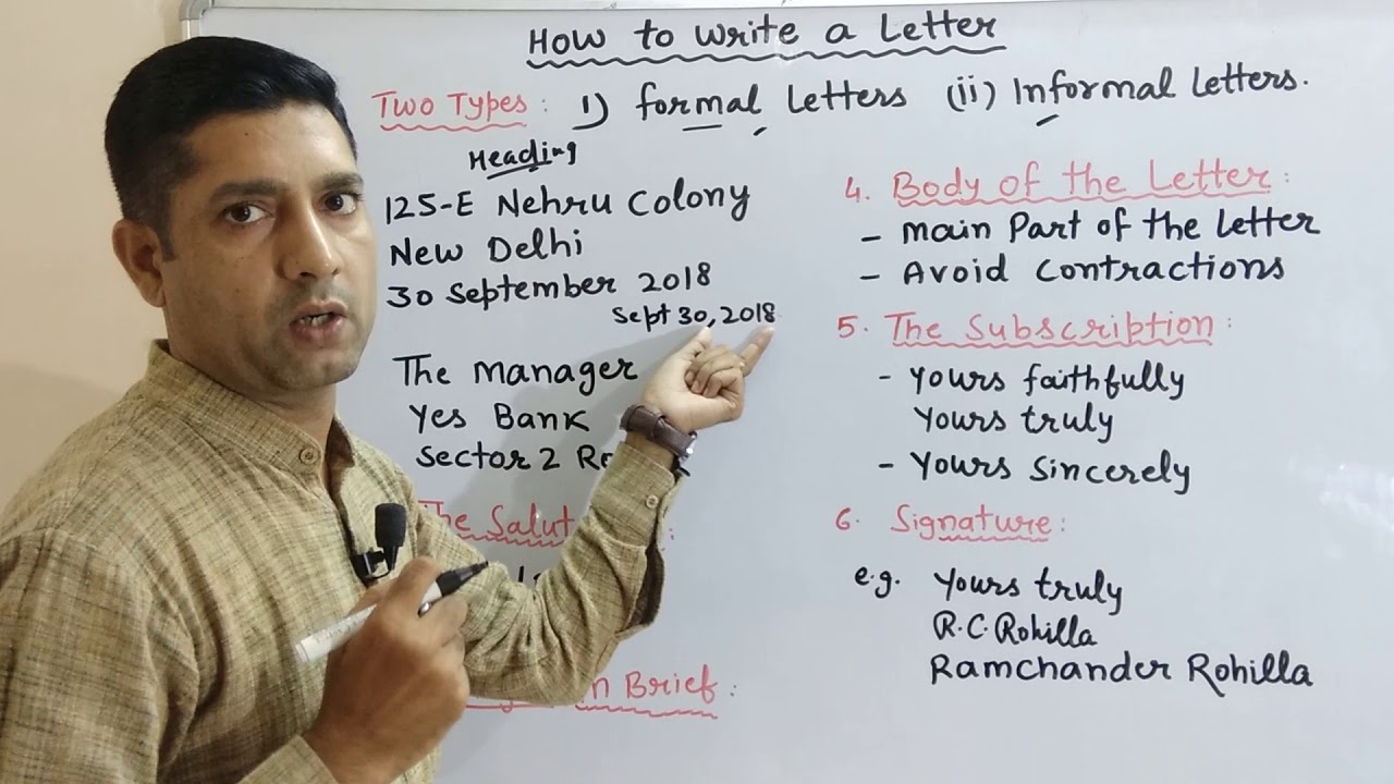 How to Write a Letter/ Letter Writing in English/Formal letter Writing