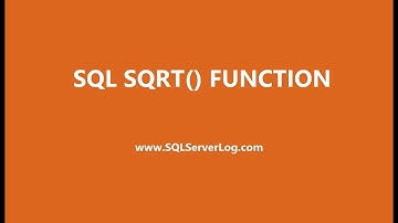 SQL SQRT() Function