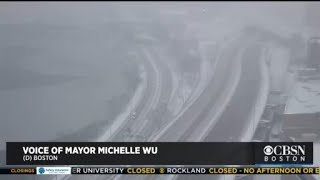 Mayor Michelle Wu Discusses Snow Conditions In Boston