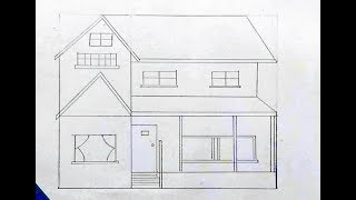How To Draw House - How To Draw A House For Kids Cottage House Easy Draw Tutorial
