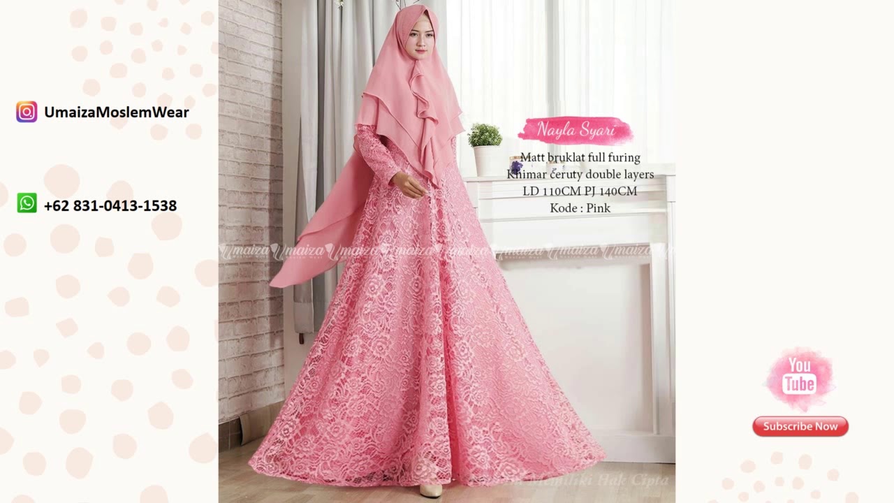 Jual Gamis Jeans Kombinasi Brokat Wa 62 831 0413 1538 Dress