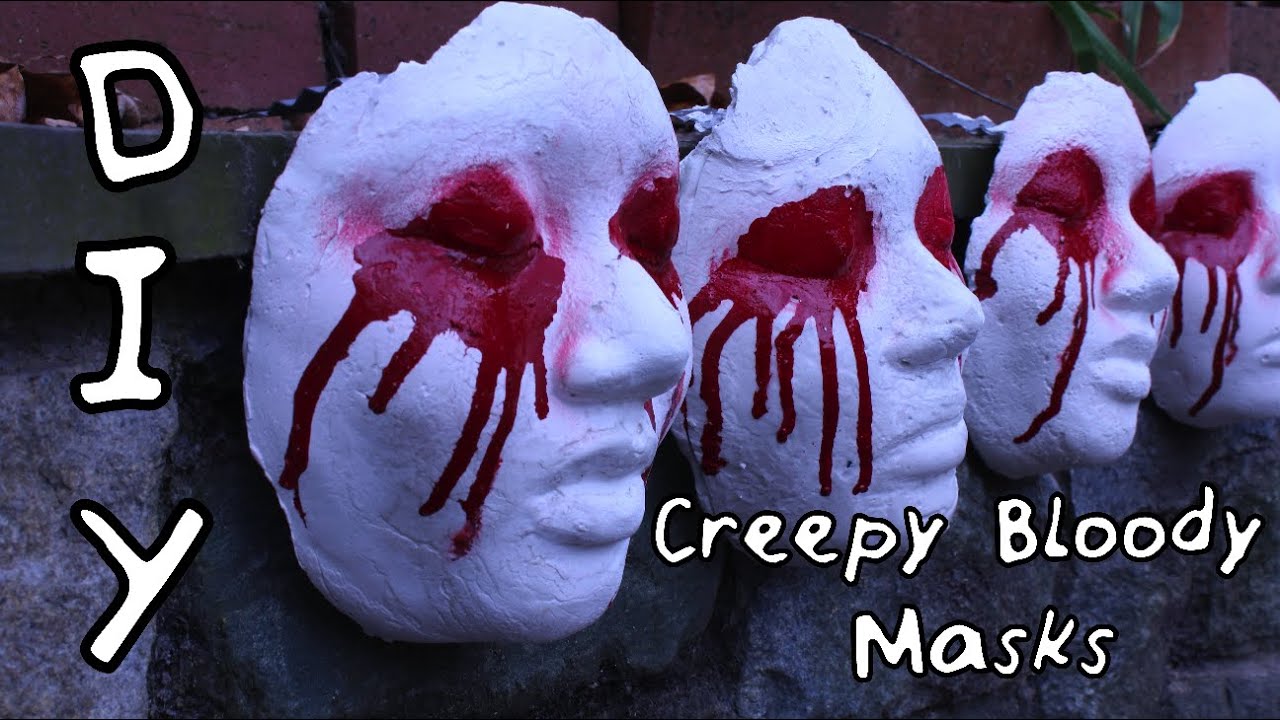 diy creepy bloody mask scary halloween decor diywithjhoy vanessa jhoy youtube