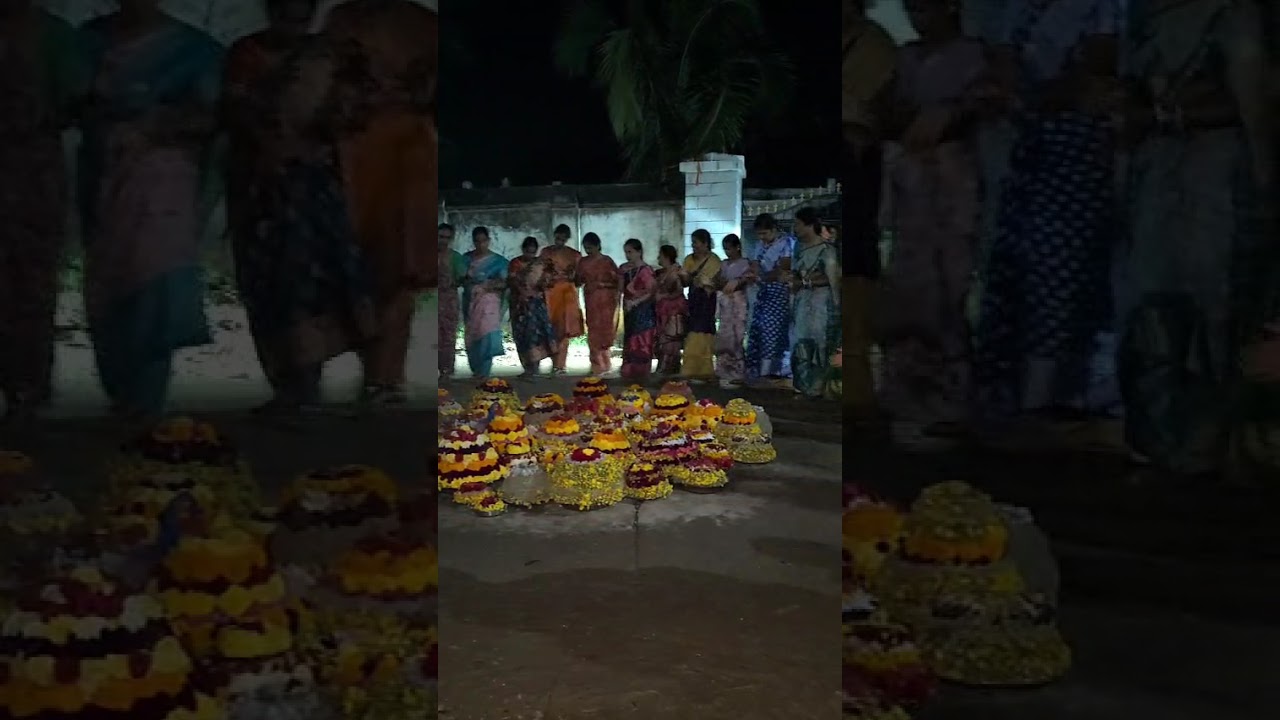 Bathukamma celebrations village style 
