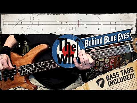 Behind Blue Eyes by The Who - Bass Cover with Tabs Play-Along
