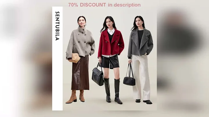 A must-have product! SENTUBILA 100% Wool Winter Jackets for Women Short Coats 2025 Stand Turtlenec
