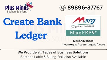 How to Create Bank Ledger in Marg ERP Software | Marg Software