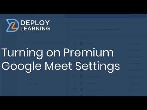 Video Turning on premium Google Meet Settings - youtube
