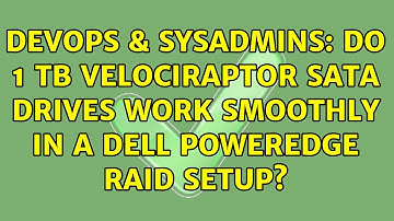 DevOps & SysAdmins: Do 1 TB Velociraptor SATA drives work smoothly in a Dell PowerEdge RAID setup?