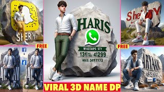 Trending 3D AI Social media boy Name Image Creator | Viral photo editing tutorial | bing image