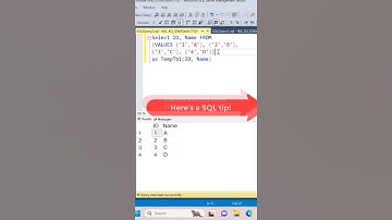 SQL Tip | Generate Data Quickly | VALUES Table Constructor
