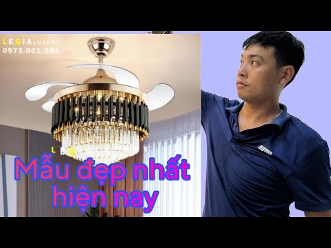 Video Quạt trần đèn led trang trí cánh cụp xòe đẹp nhất hiện... - youtube