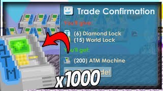 I Bought 1000+ ATM , How much will i get profit?│Growtopia