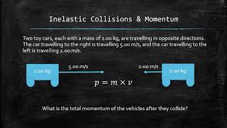 Conservation of Momentum: Calculating speed and momentum for inelastic collisions