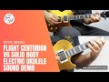 Flight Centurion Vintage Gold Solid Body Electric Ukulele Sound Demonstration