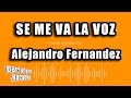 Alejandro Fernandez - Se Me Va La Voz (Versión Karaoke)