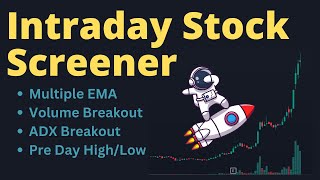 Intraday stocks screener🔥 Chartink Screener | Multiple EMA + Volume + ADX
