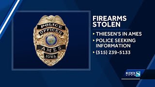 Ames Theisen's store broken into, guns taken