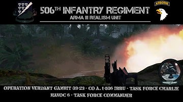 506th IRRU: Operation Verdant Gambit 03-23 - Task Force Charlie | "Havoc 6" | Task Force Commander