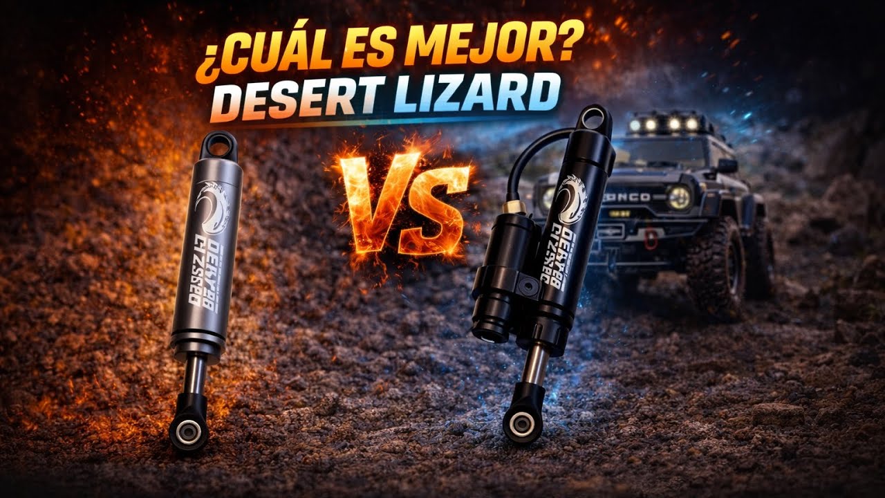 Desert Lizard Two Stage vs Piggyback | Guía DEFINITIVA de Suspensión para Crawler RC (Droop Setup)