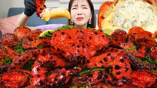 [Mukbang ASMR] Spicy 🔥 Mala KingCrab 🦀 Braised Seafood Recipe & Cheese Rice Eatingshow Ssoyoung