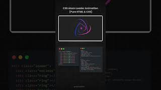 CSS Loader Animation #html #css #coding #shorts