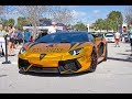 Lamborghini Aventador McLaren Senna NONSTOP SUPERCAR TRAFFIC at Cars and Coffee Palm Beach