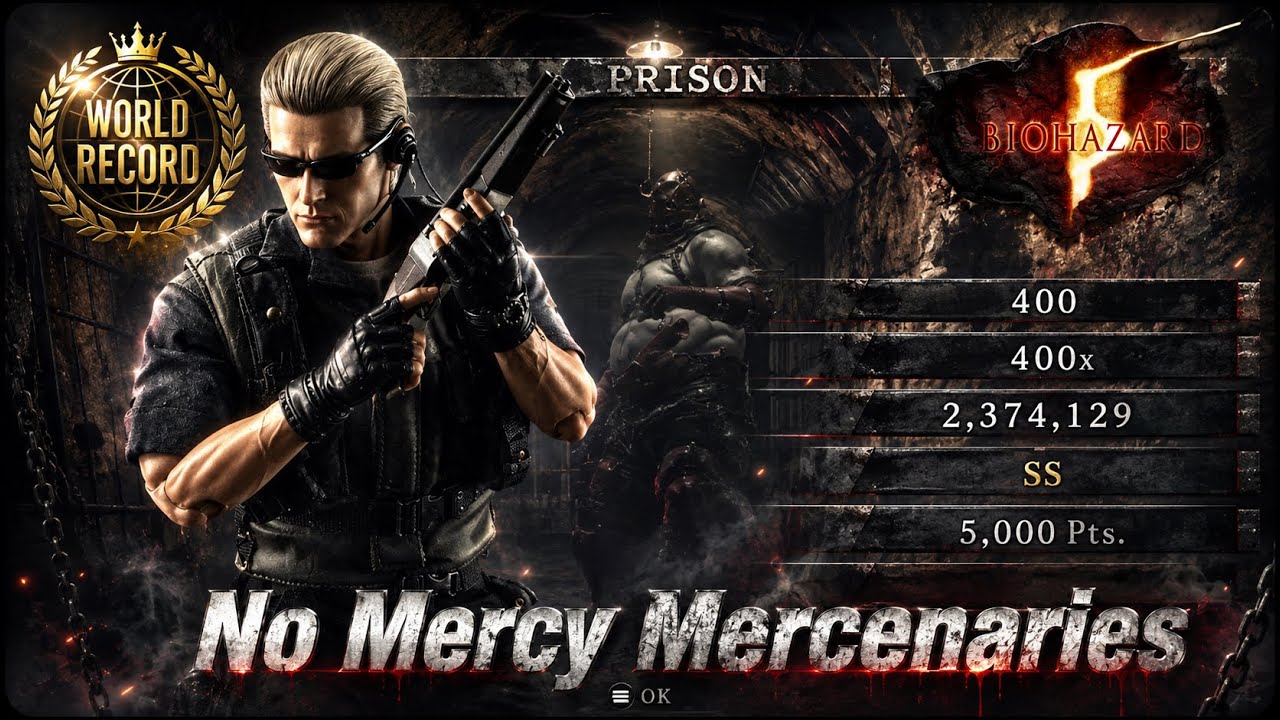 RESIDENT EVIL 5 Wesker Stars 2,374,129 Prison No Mercy Mercenaries