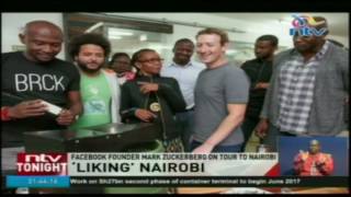 Facebook founder Mark Zuckerberg on tour to Nairobi screenshot 3