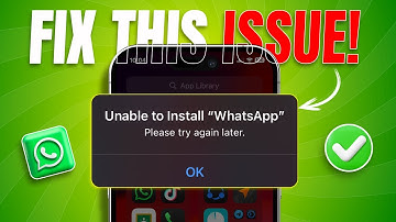 How to Fix Unable to Install WhatsApp Error on iPhone | WhatsApp Installation Problem Solved