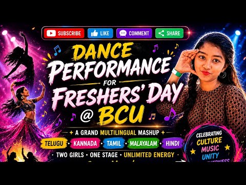 💃🏻Dance performance for fresher's day for My college @BCU| Multilingual Mashup|Chemistry Department 