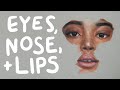 How to Paint Realistic Eyes, Nose, and Lips with Oil Paint 🍂| The Basics of Oil Painting #2
