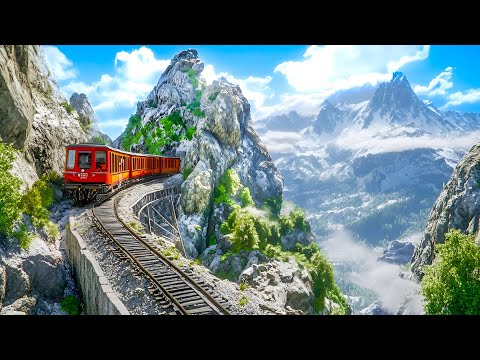 World's Most Beautiful Mountain Train in Grindelwald Switzerland 🇨🇭