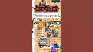 Defend this push with the least elixir! Attempt 4😮 #clashroyale #shorts #effect