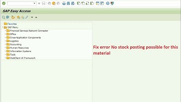 Fix error  No stock posting possible for this material