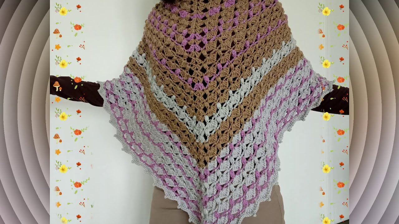 poncho ELENA/ comment faire un poncho/ crochet poncho