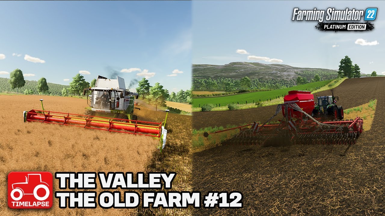 HARVESTING AND SOWING CANOLA!! [The Valley The Old Farm] FS22 Timelapse