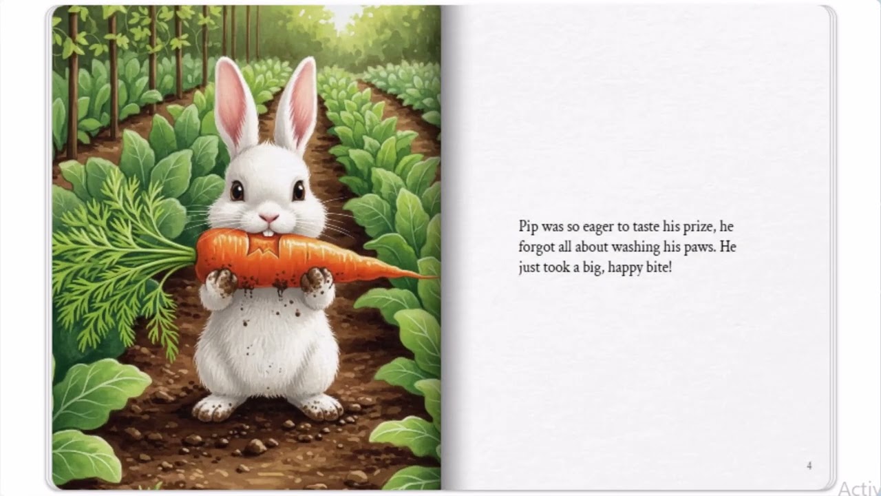 Rabbit Washes Hands 🐰 | Bedtime Stories for Kids | English Learning | Stories for Toddlers