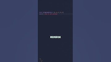 Array Reversal - The Reverse Method in JavaScript #shorts #coding #tips