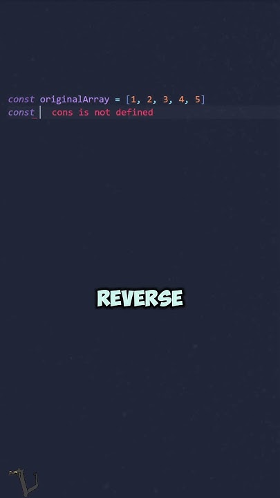 Array Reversal - The Reverse Method in JavaScript #shorts #coding #tips ...