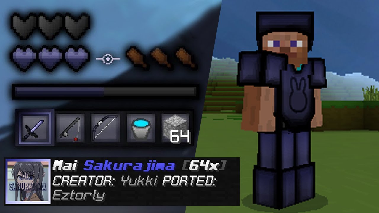 Mai Sakurajima [64x] (FPS+) | MCPE PVP TEXTURE PACK (1.18.1) w/Java UI ...