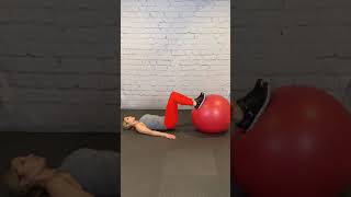 Stability Ball Glute Bridge (Ft on Ball)