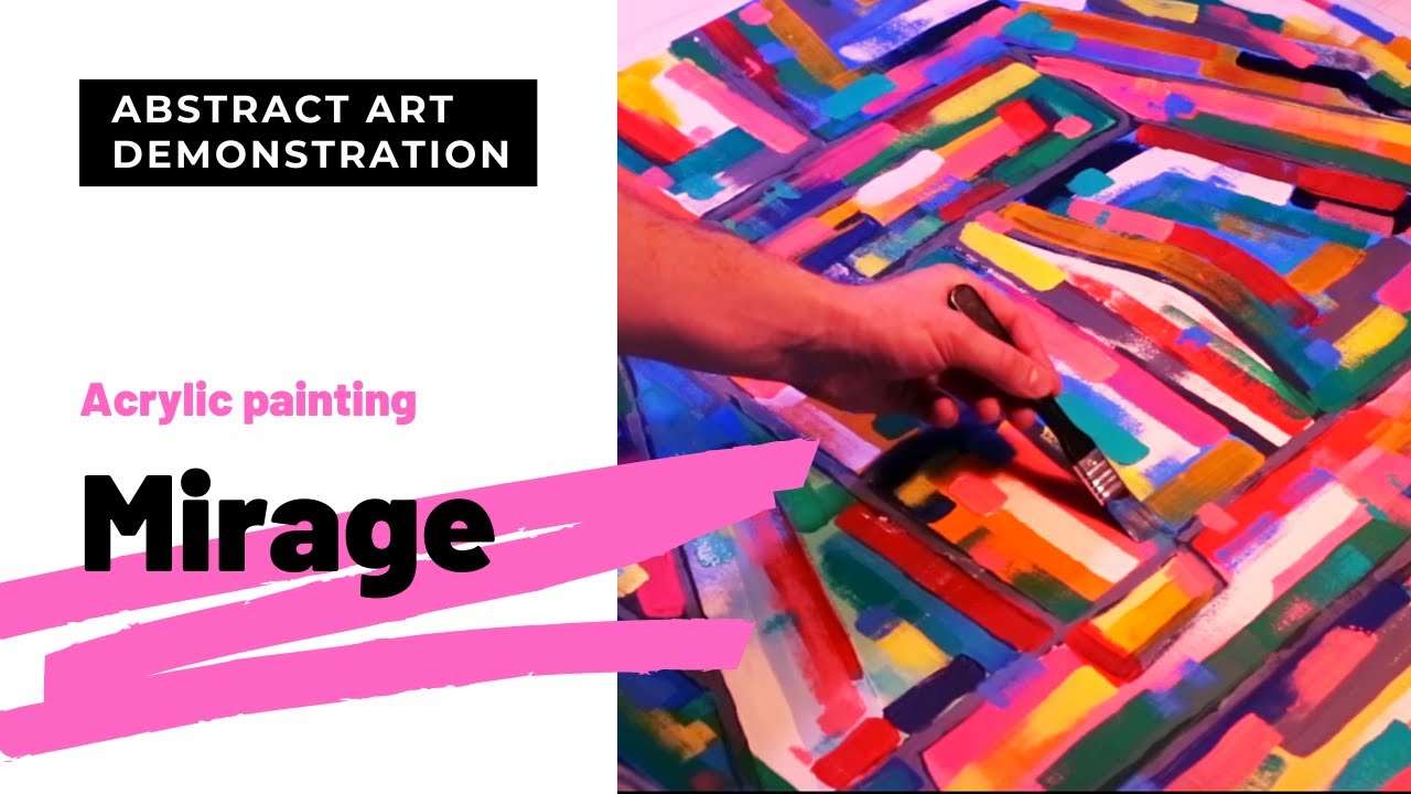 Abstract art demonstration - Acrylic Painting - YouTube