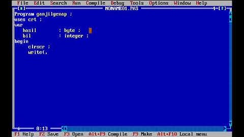 UAS logika & algoritma Program menampilkan bilangan ganjil & genap | Pascal