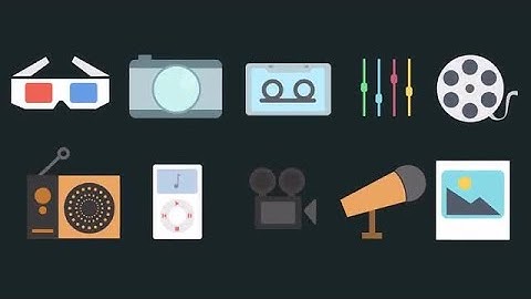 Multimedia Icons Pack Stock Motion Graphics